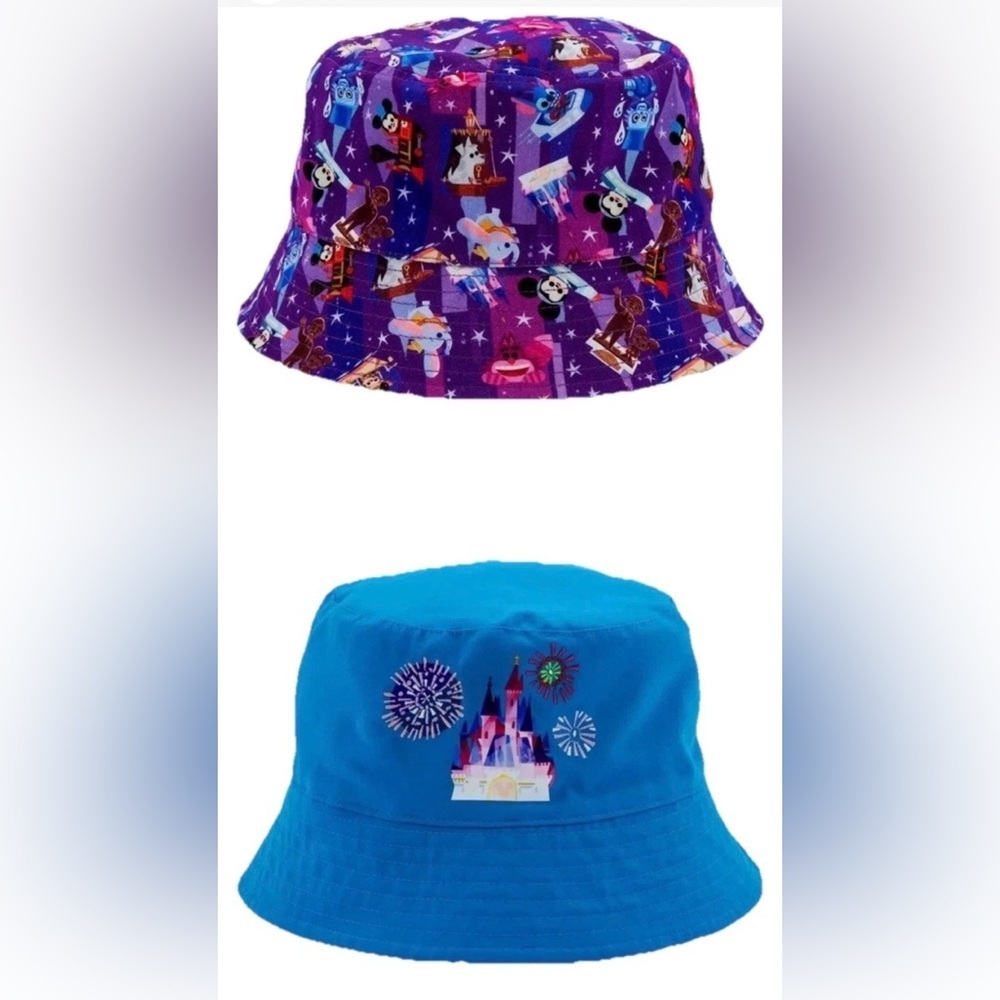 Disney Parks Joey Chou Adult Reversible 2 in 1 Bucket Hat Mickey, Dumbo & Others - Picture 1 of 13